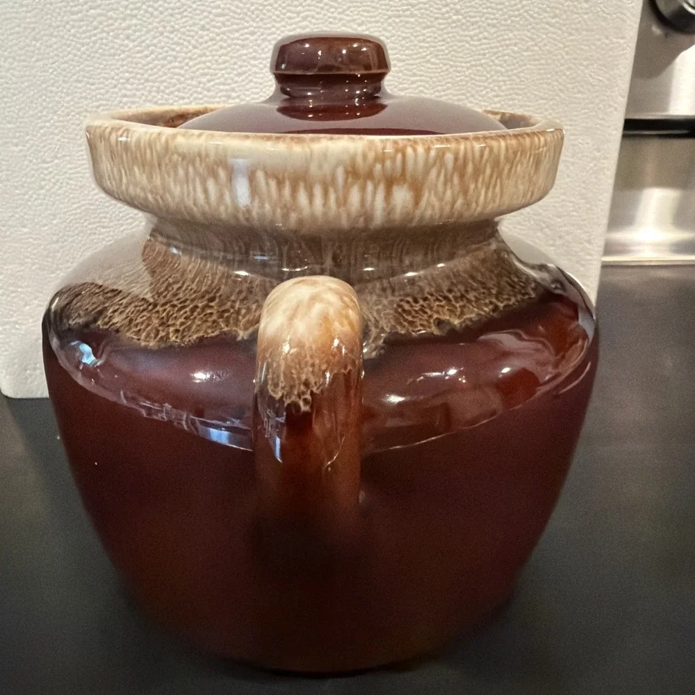 Vtg McCoy Pottery Stoneware Bean Pot With Lid‎ 342. 1.5 Qt